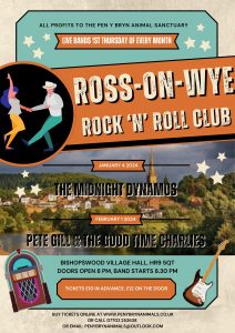 Poster for Ross on Wye Rock n roll club